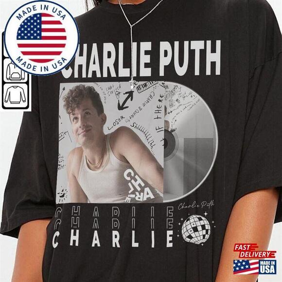 Tops - Charlie Puth Music Shirt Y2K Retro 90S Live Experience Tour Tickets tshirt